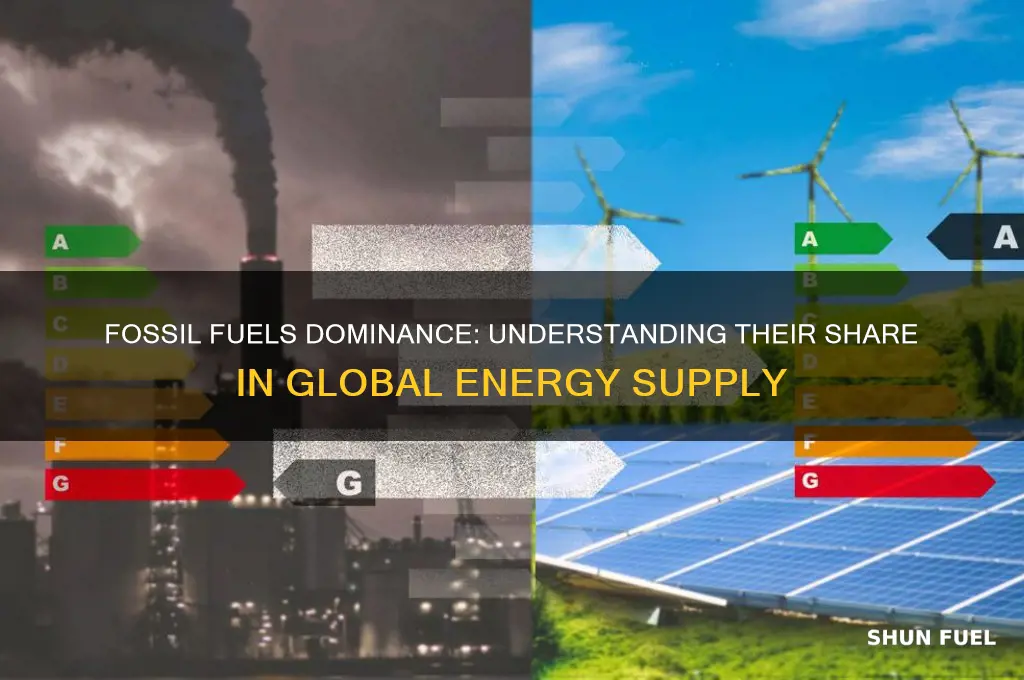 what percent of the worlds energy cpomes from fossil fuels