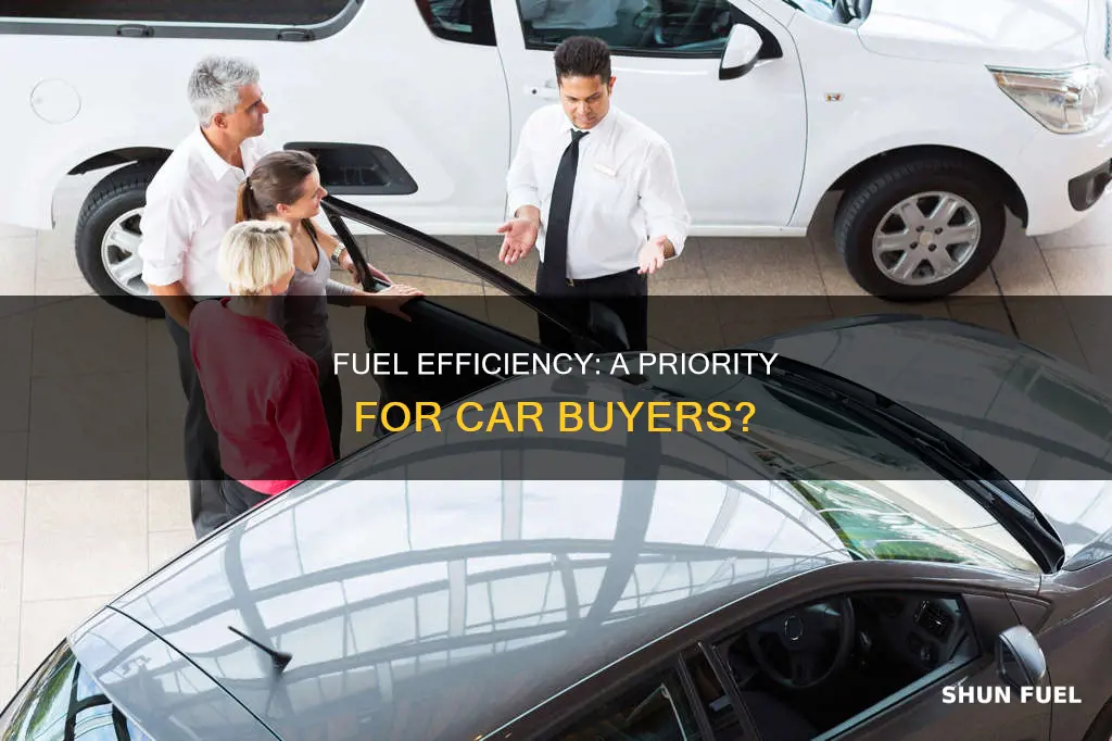 what percentage of car buyers look at fuel efficiency