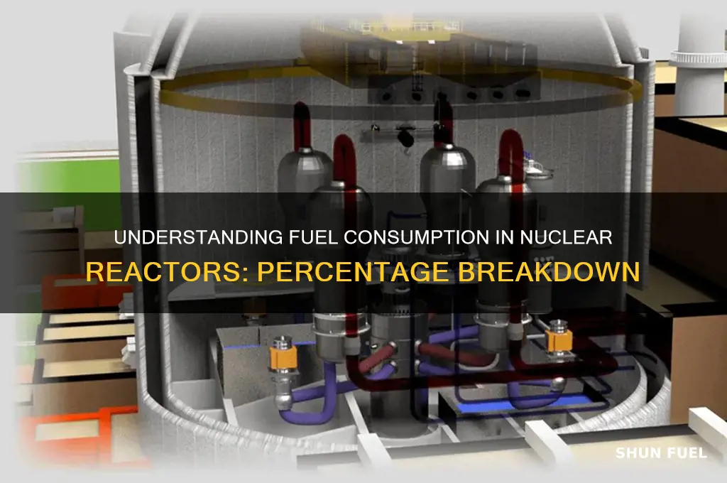 what percentage of fuel is used in a nuclear reactor
