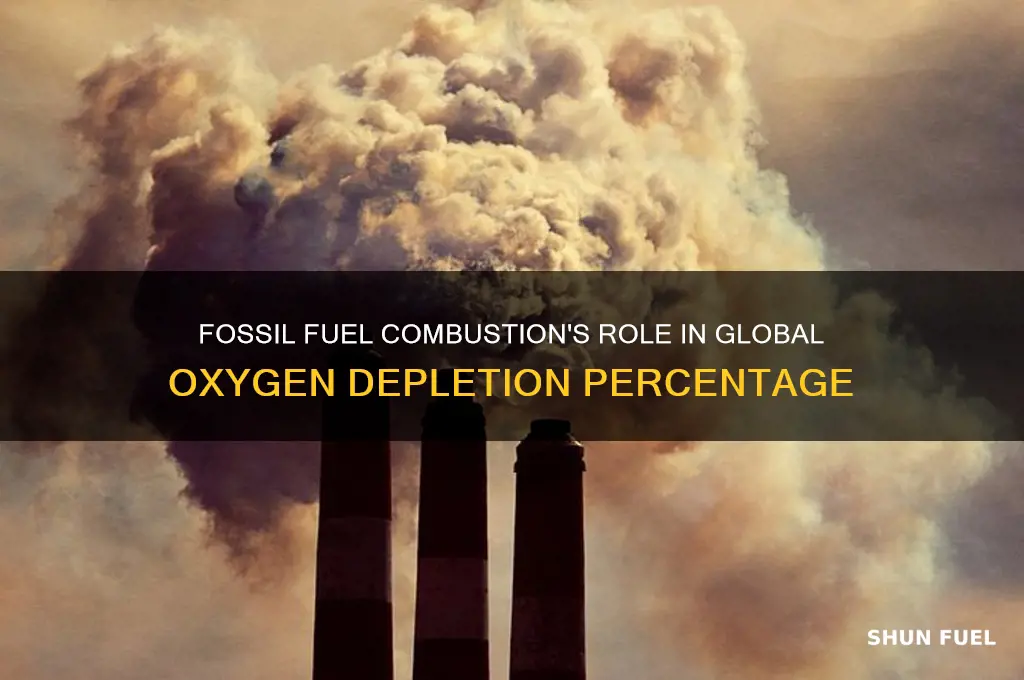 what percentage of oxygen depletion is attributed fossil fuel combustion
