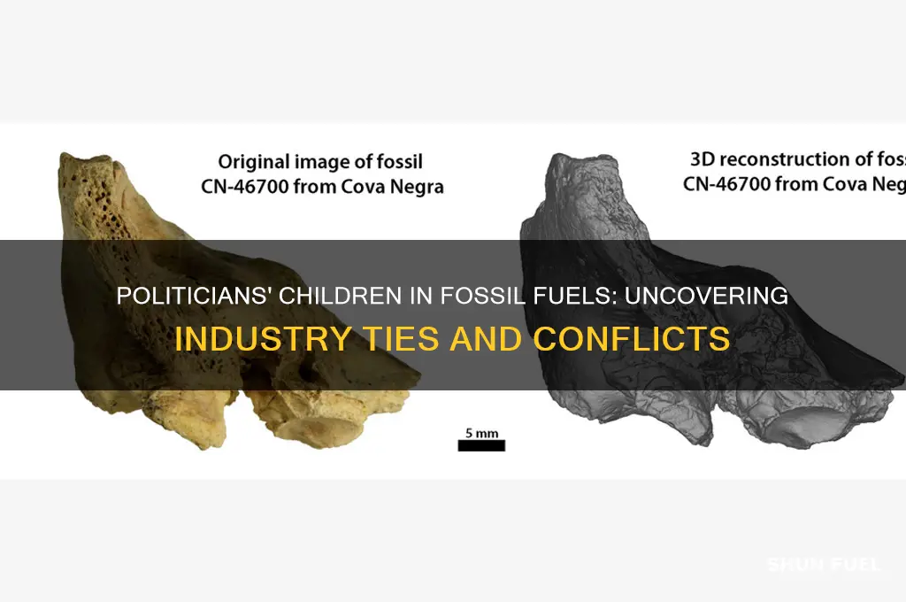 what politician has children working in the fossil fuel industry