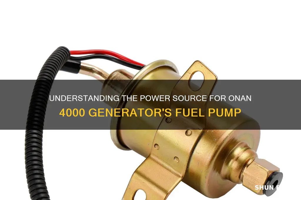what powers the fuel pump on onan 4000 generator