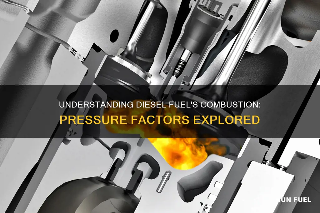 what pressure does diesel fuel combust at