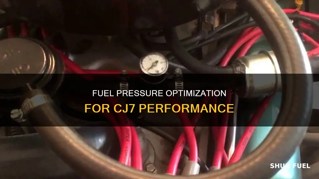 what psi fuel pressure for 258 cj7