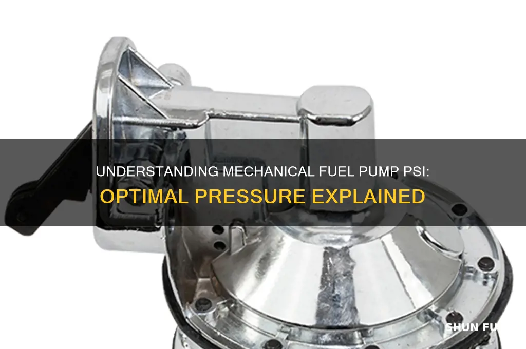 what psi is mechanical fuel pump