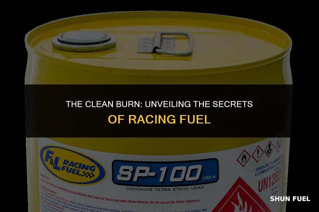 what racing fuel burns clear