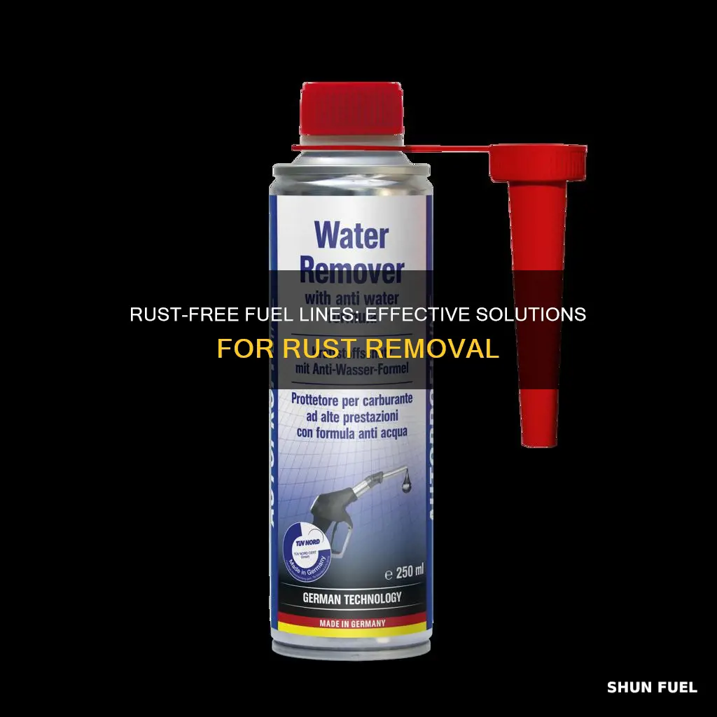 what removes rust in fuel lines