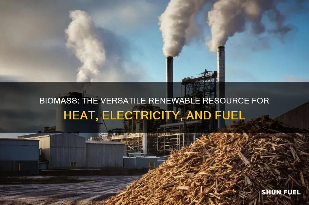 what renewable resource can produce heat electrcity and motor fuel