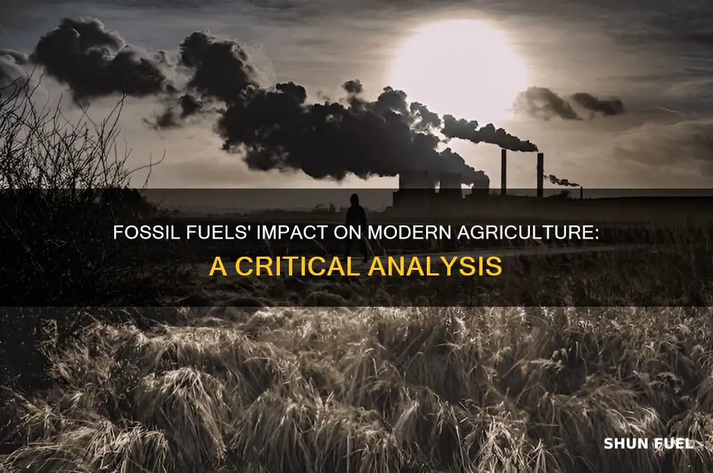 what role do fossil fuels play in modern agriculture