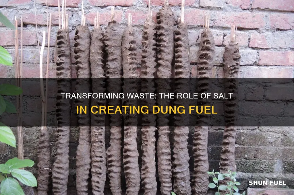what salt is used to make dung fuel