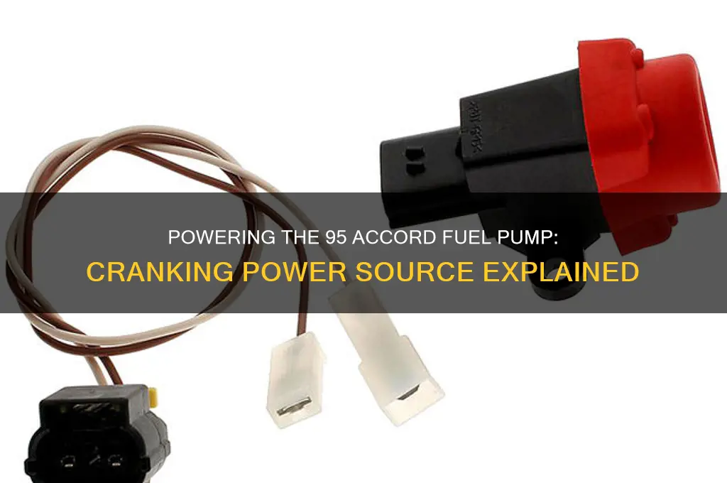 what sends cranking power to 95 accord fuel pump