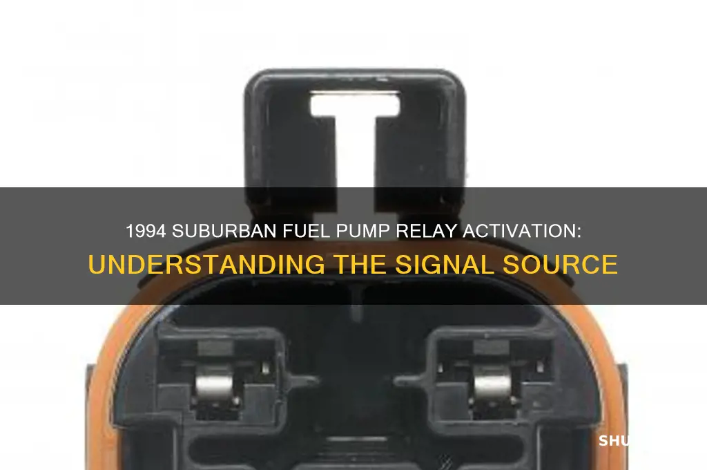 what sends signal to the fuel pump relay 1994 suburban