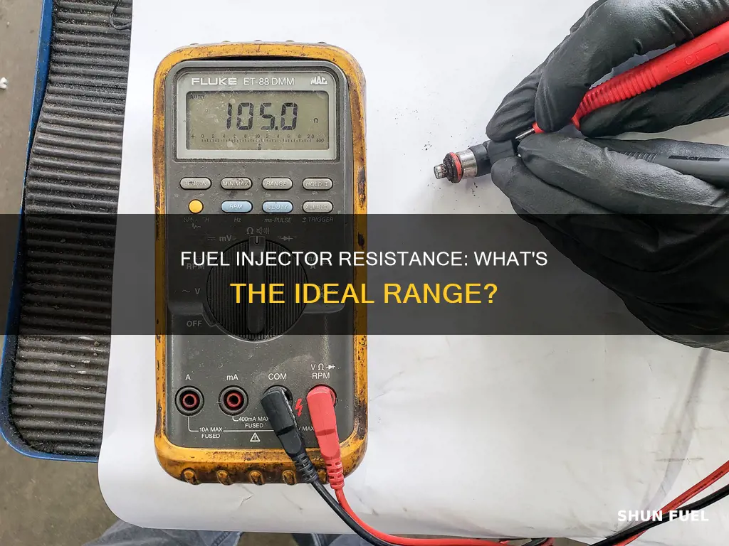 what should fuel injector resistance be