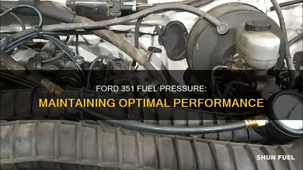 what should fuel pressure be on 91 ford 351