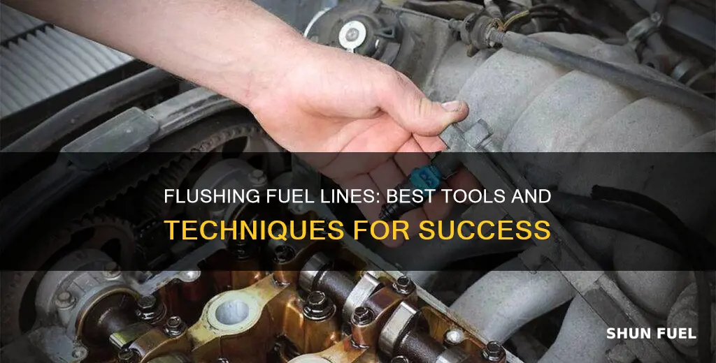what should i use to flush a fuel line
