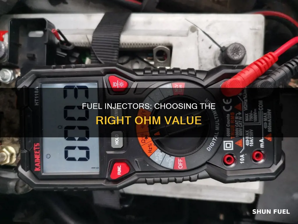 what should ohm value be on new fuel injectors