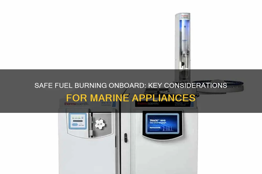 what should you consider when using fuel burning appliances onboard