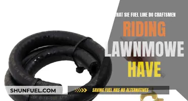Craftsman Riding Lawnmower: Fuel Line Size and Maintenance