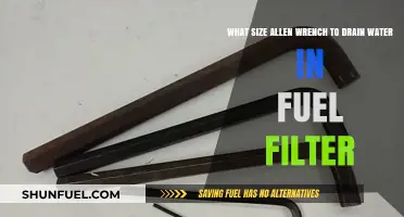Allen Wrench Size for Draining Water from Fuel Filter