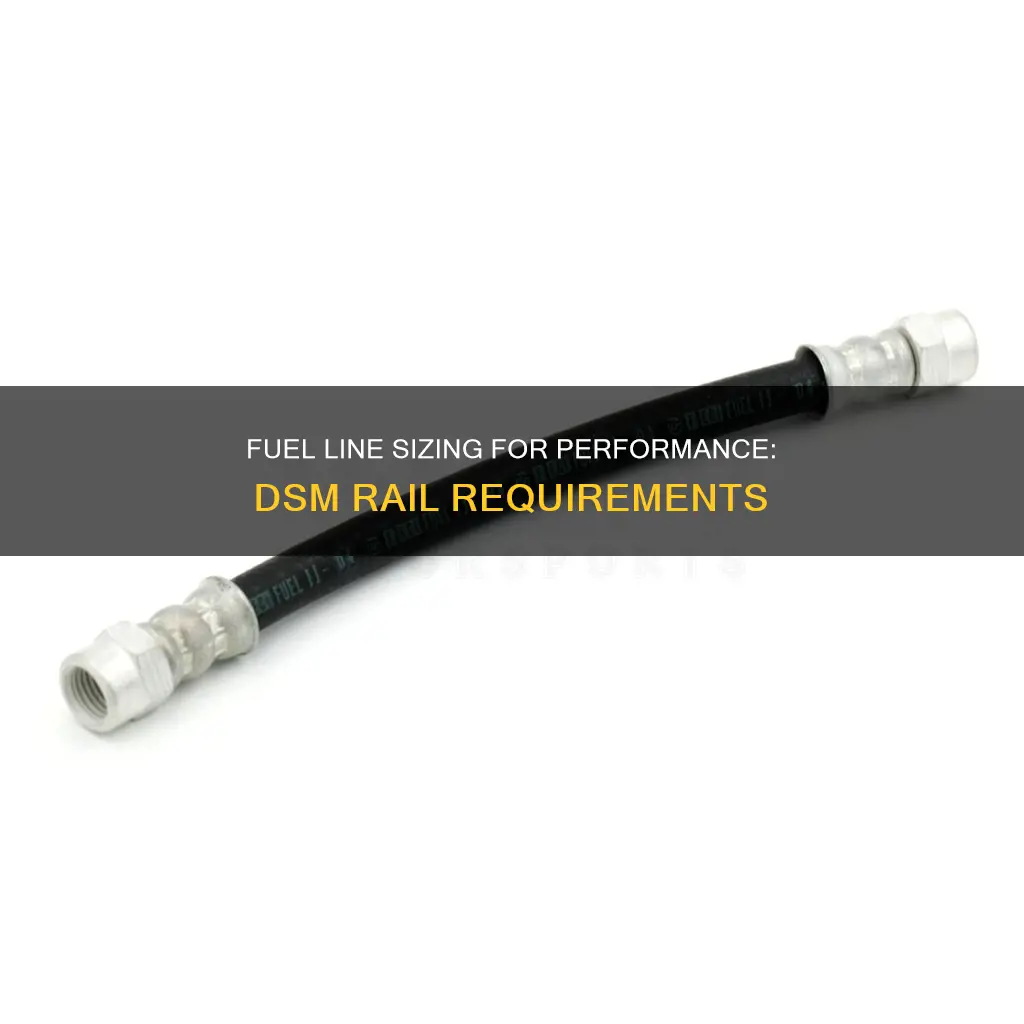 what size an for fuel line to rail dsm