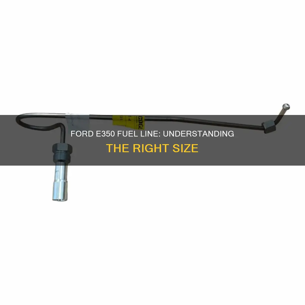 what size are 91 e350 ford fuel line