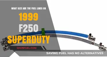 F250 Superduty Fuel Line Dimensions: 1999 Model Year Specs