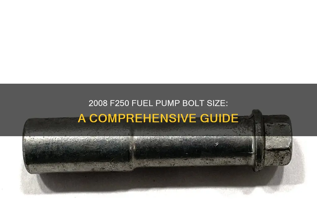 what size bolt hols a 2008 f250 fuel pump