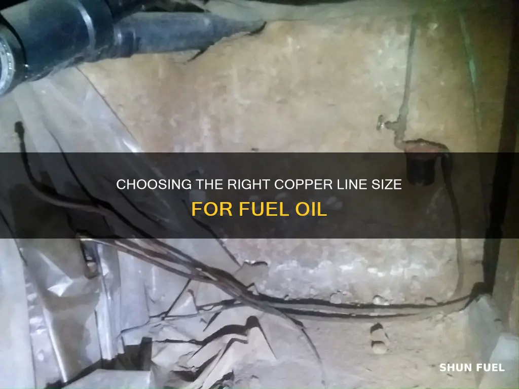 what size copper line to run fuel oil