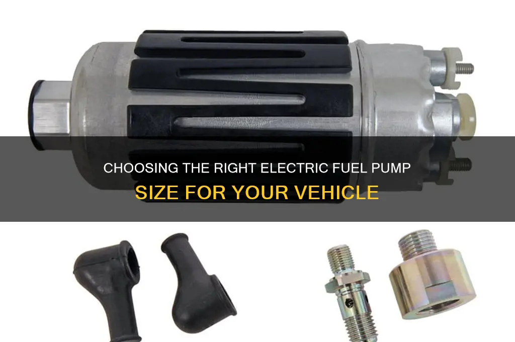 what size electric fuel pump do i need