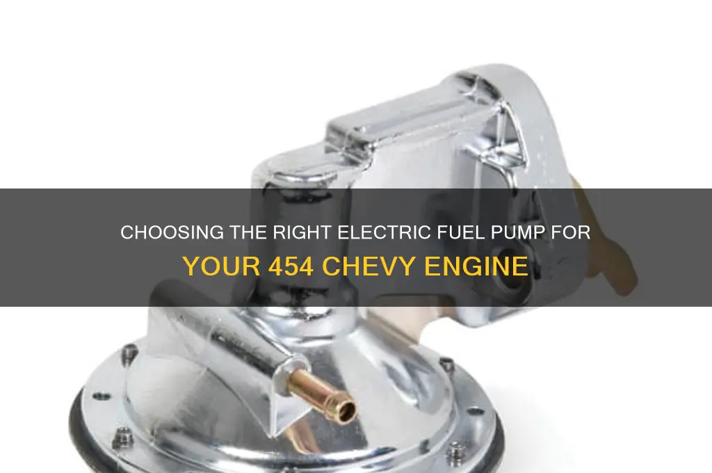 what size electric fuel pump for a 454 chevy engine