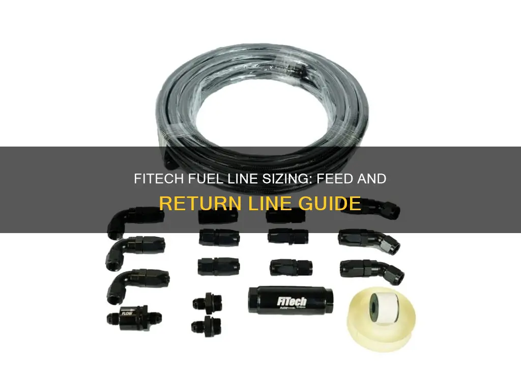 what size feed and return fuel lines for fitech