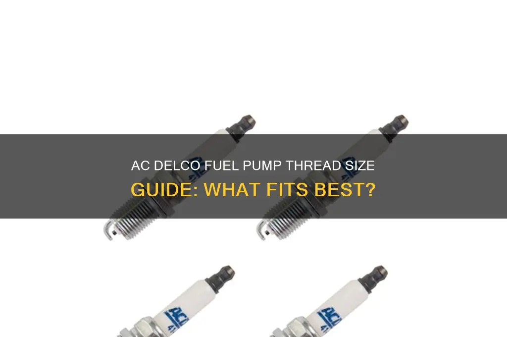 what size fitting threads into ac delco fuel pump