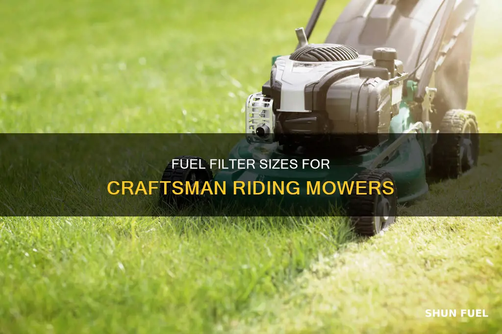 what size fuel filter craftsman riding mower