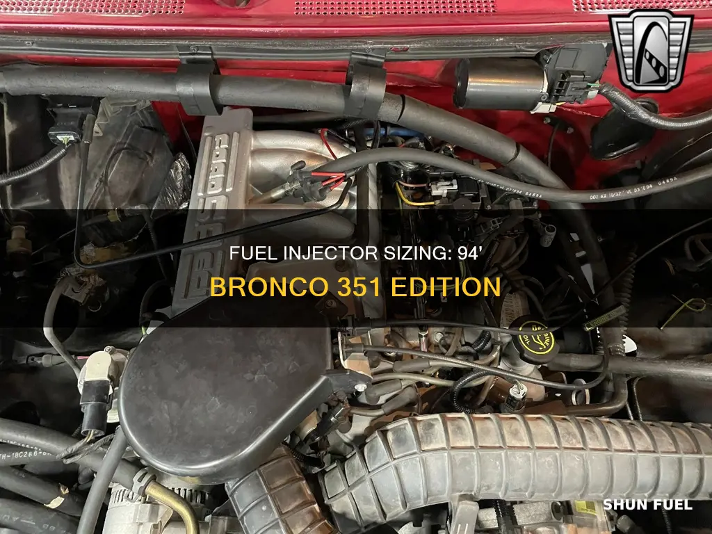 what size fuel injectors are in 94 ford bronco 351