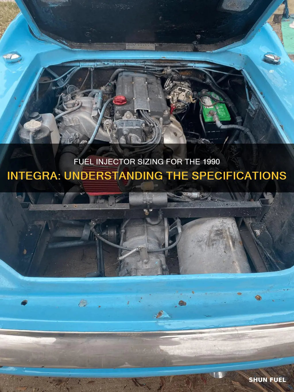 what size fuel injectors are in a 1990 integra
