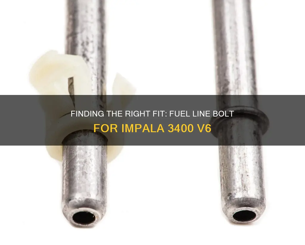 what size fuel line bolt impala 3400 v6