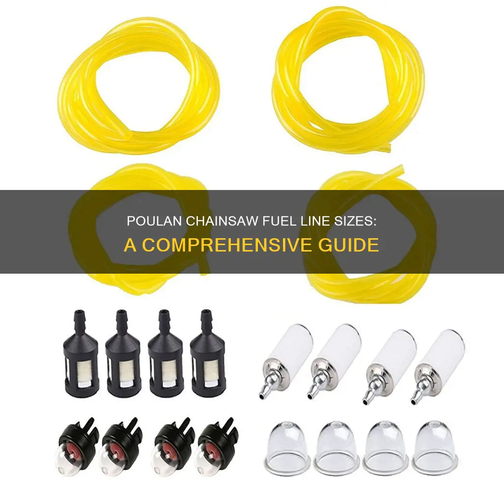 what size fuel line does a 2150 poulan chainsaw use