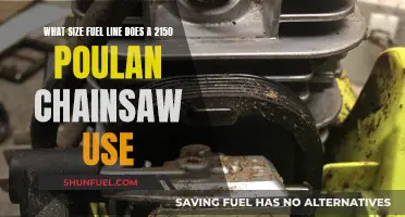Fuel Line Size Guide for Poulan 2150 Chainsaws
