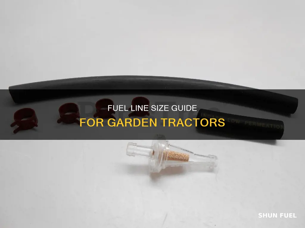what size fuel line does garden tractor take