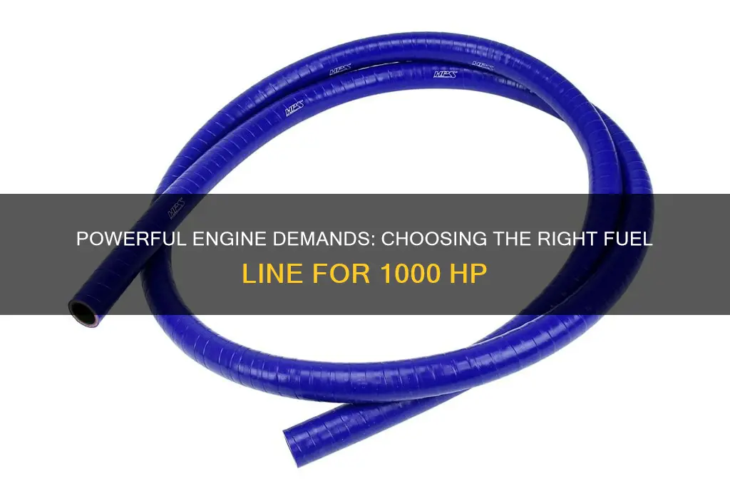 what size fuel line for 1000 hp