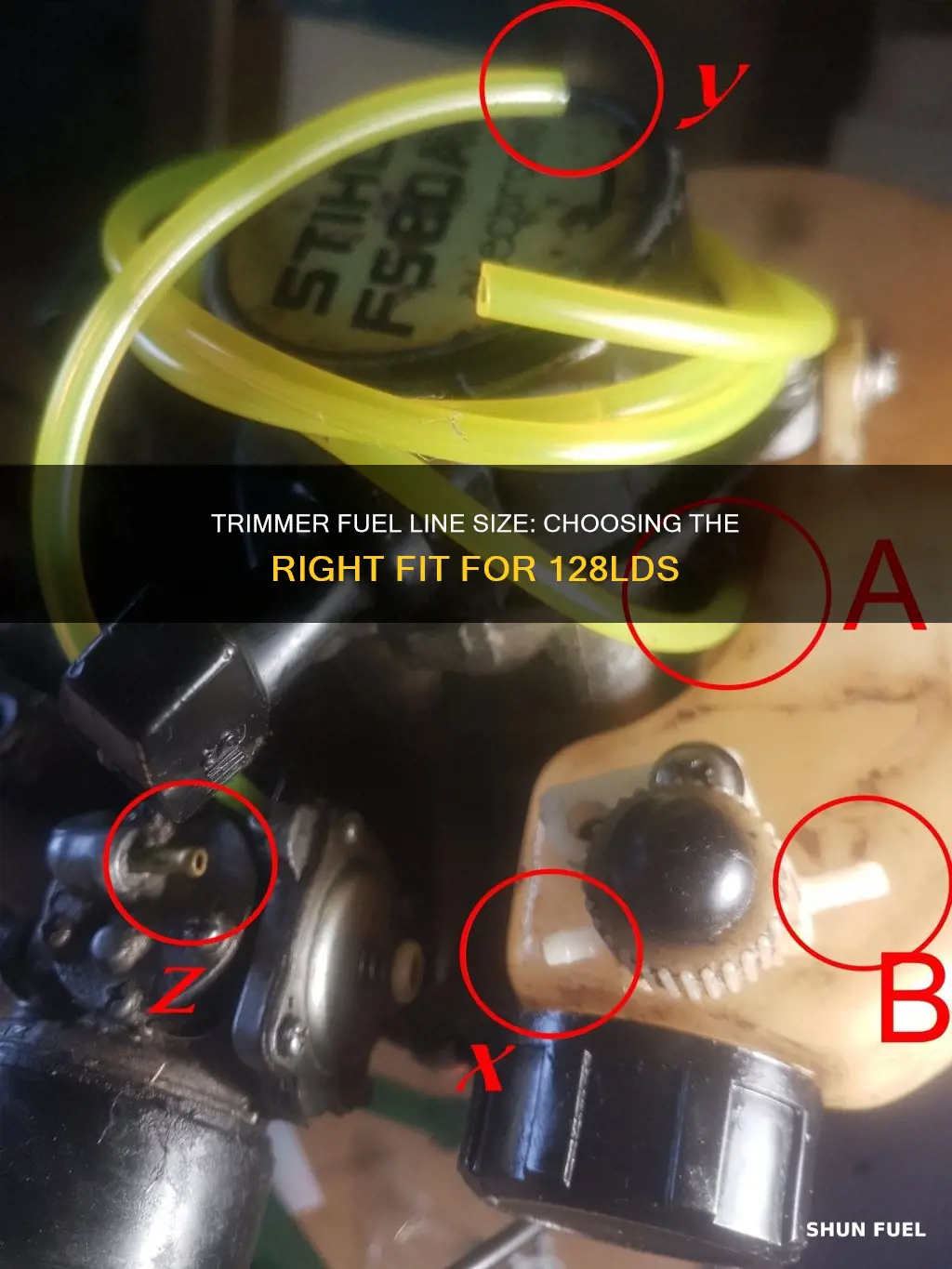 what size fuel line for 128ld trimmer