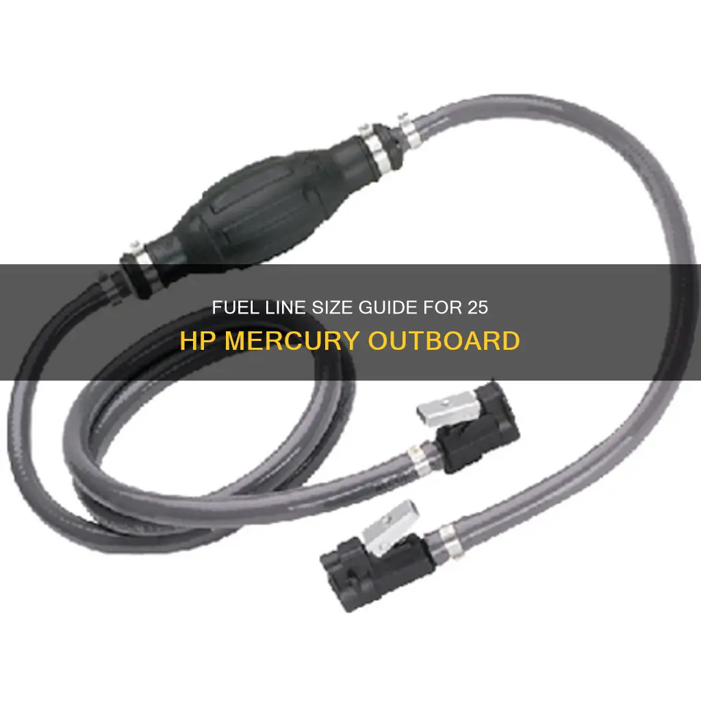 what size fuel line for 25 hp mercury outboard