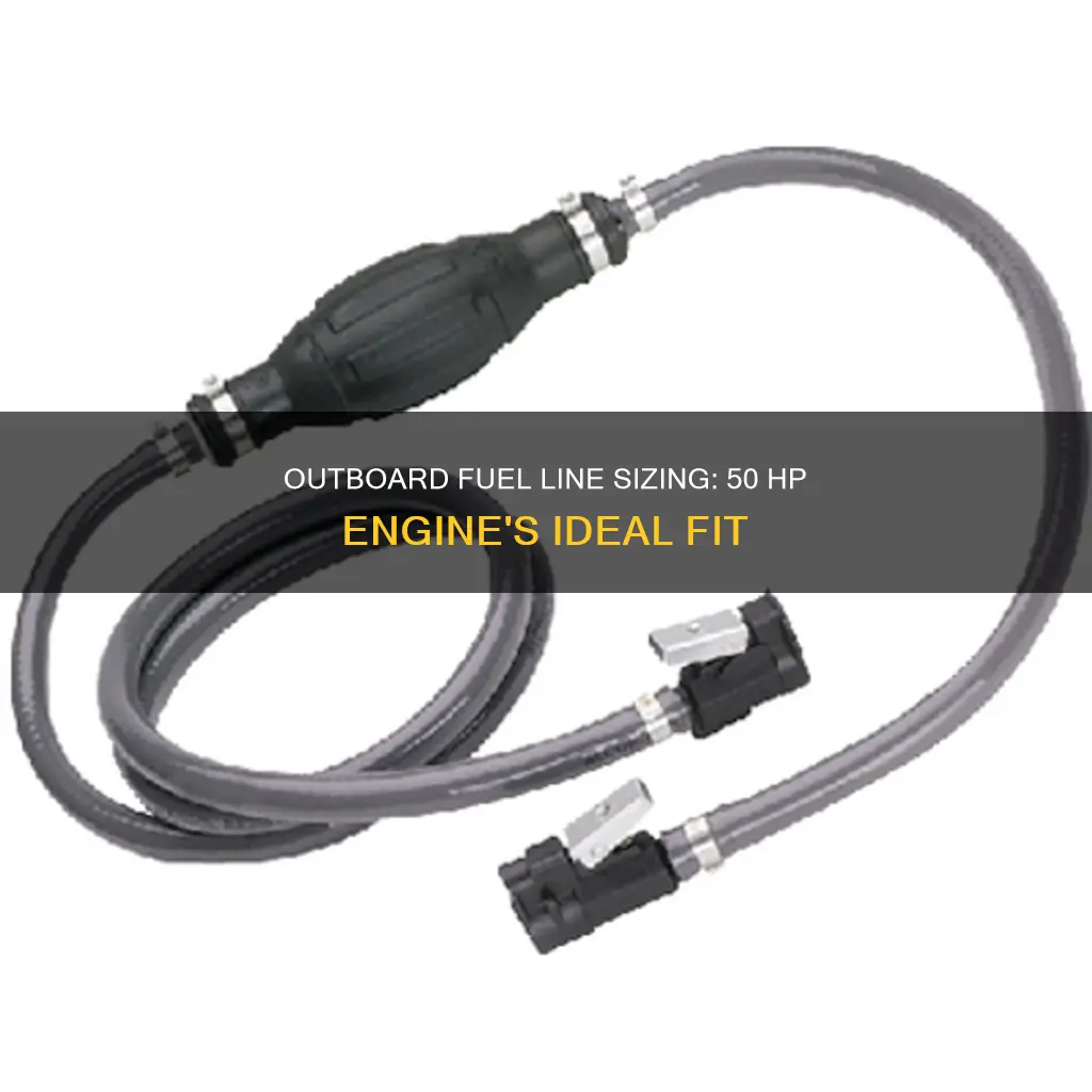 what size fuel line for 50 hp outboard