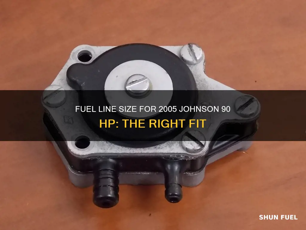 what size fuel line for a 2005 johnson 90 hp