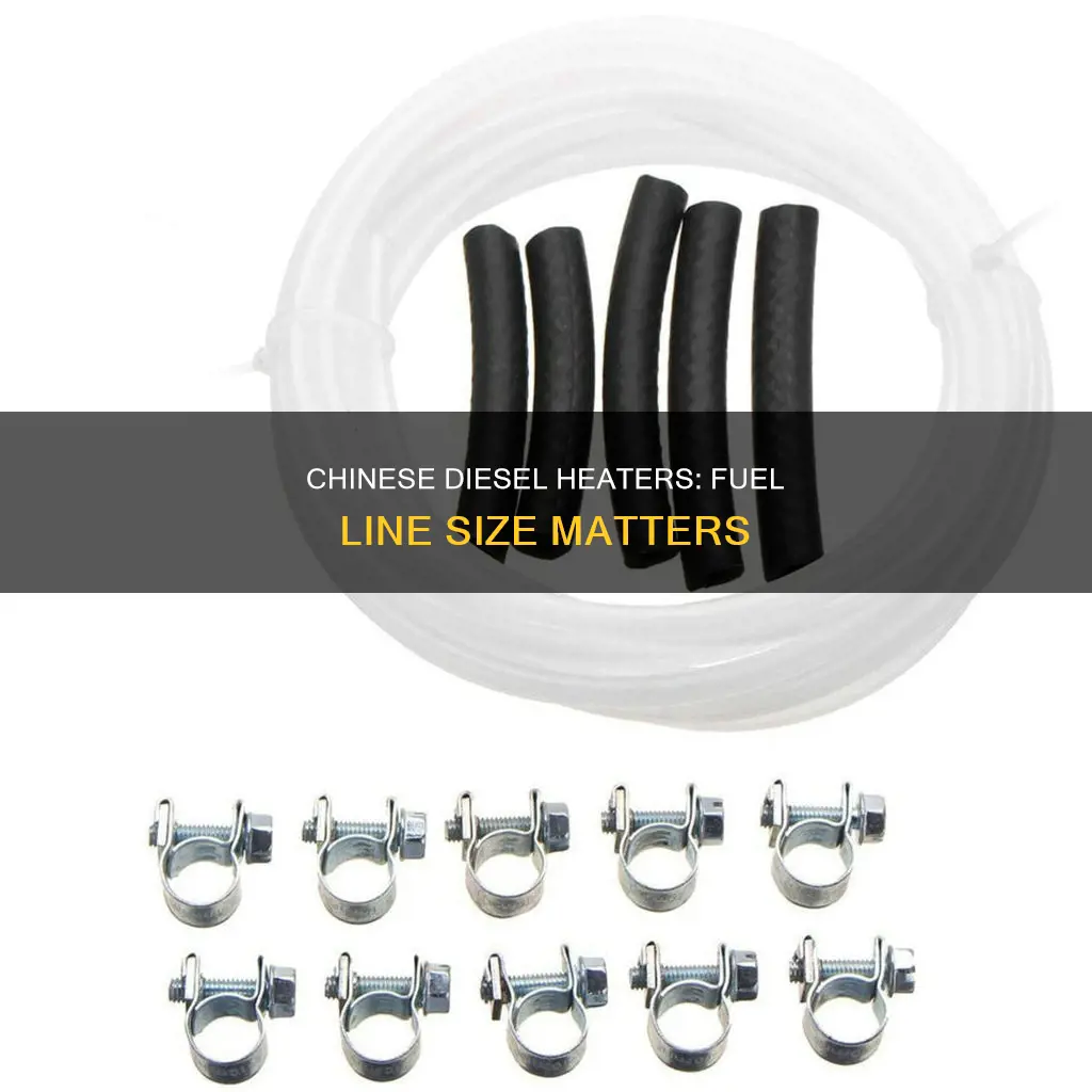 what size fuel line for chinese diesel heater