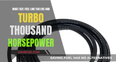 Fuel Line Size for E85 and Turbo: 1000 HP and Beyond