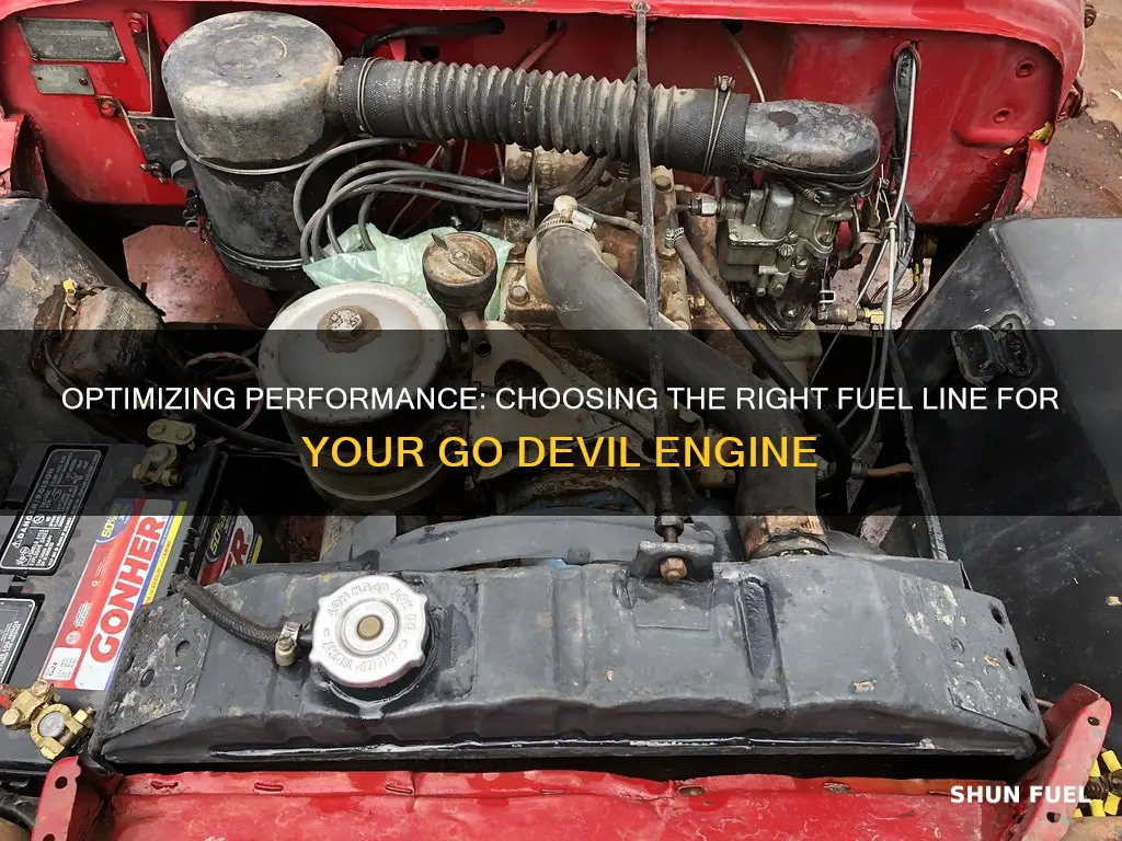 what size fuel line for go devil