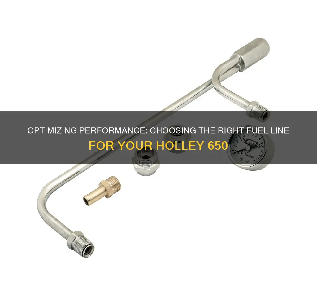 what size fuel line for holley 650