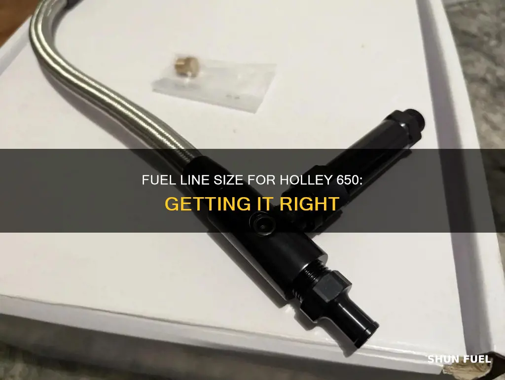 what size fuel line for holley 650