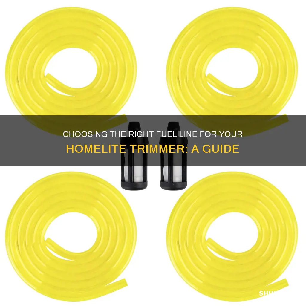 what size fuel line for homelite trimmer